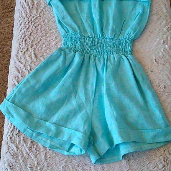 100% Linen Skort Romper - Picture 7 of 14